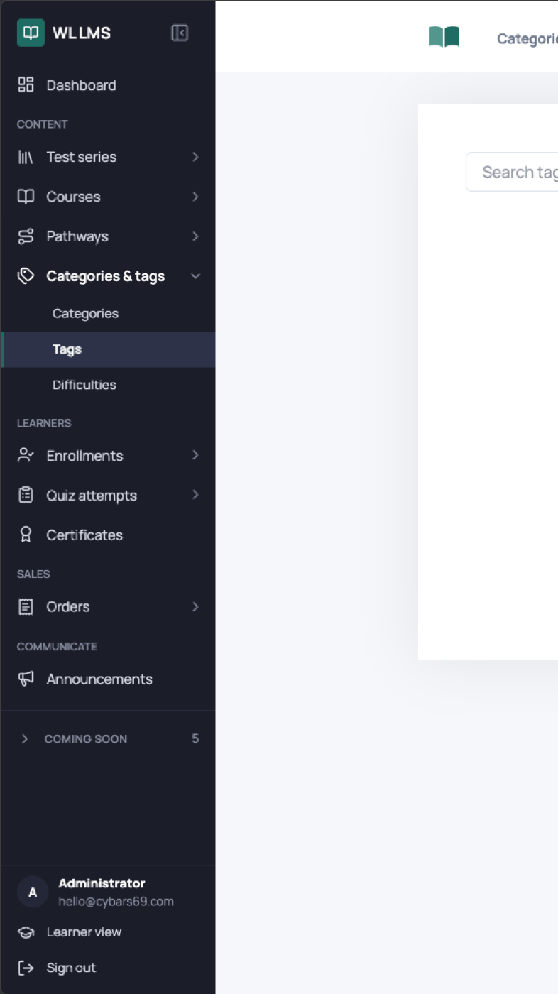 A redesigned sidebar with task-based groups, disclosure controls and a clear active destination