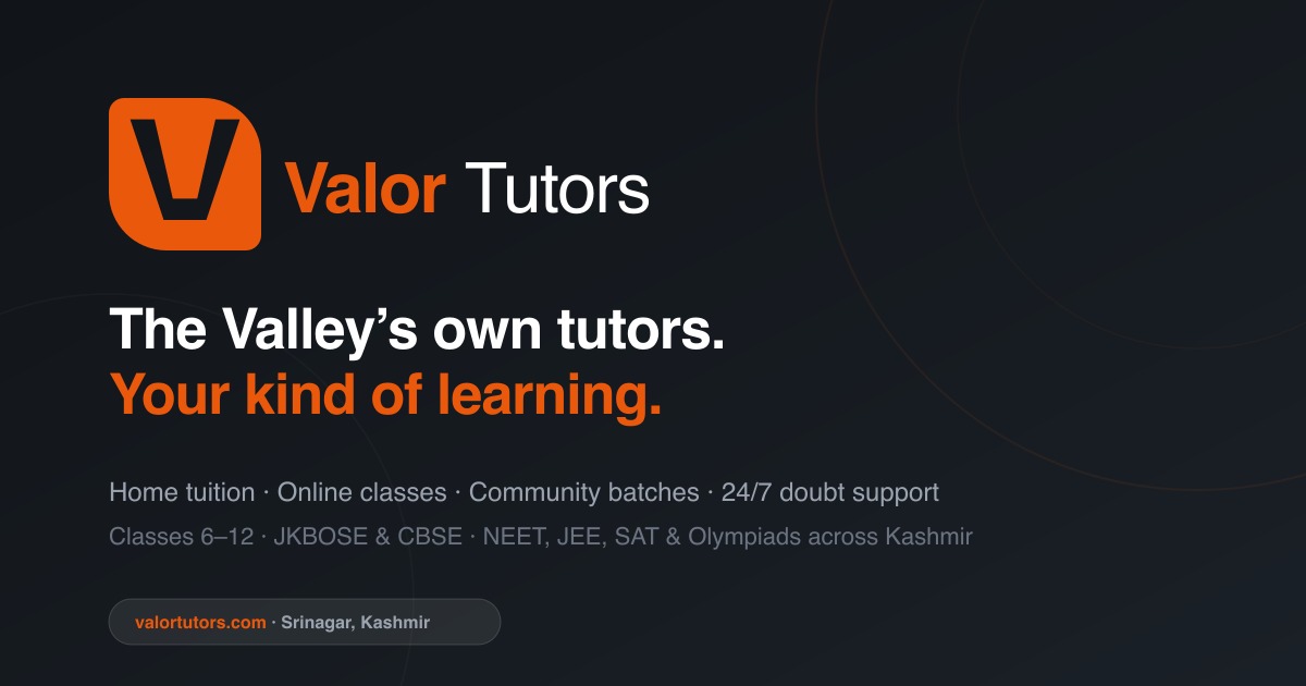 The Valor Tutors social preview image
